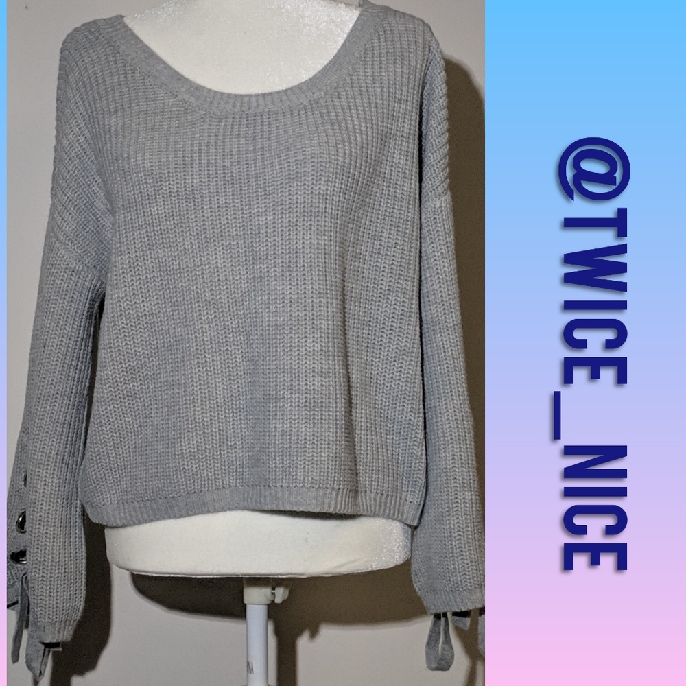 Love By Design Gray Boho Sweater Size XL